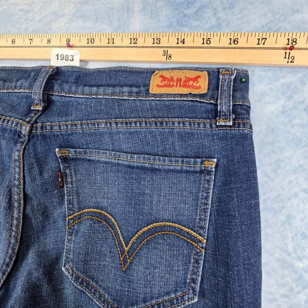 Levis 524 Too Superlow Jeans Womens 11M W30 L32‎ Dark Wash Skinny Blue Denim